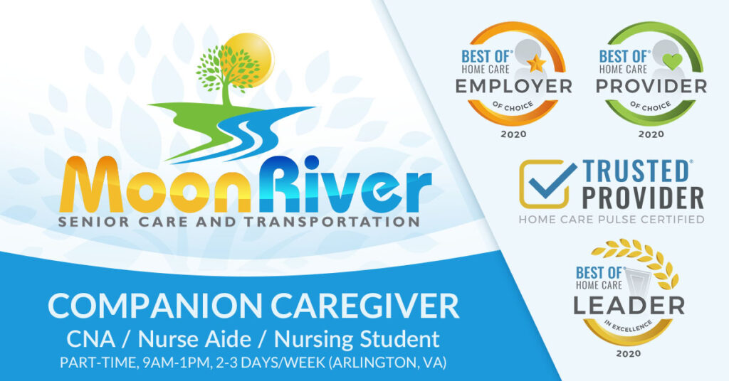 Immediate Part-Time Position, 9am - 1pm, 2-3 days a week for CNAs, Nurse Aides, Nursing Students in Home Care in North Arlington, Virginia.